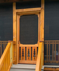 Model 36B1-1 Cabin Wood Screen Door in Cedar