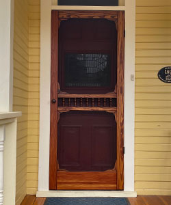 Traditonal Wood Screen Door for Historic Home