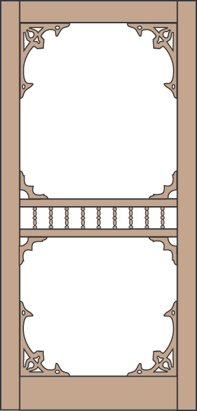 Model 443 Wood Screen Door