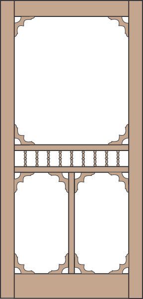 Model 444 Wood Screen Door