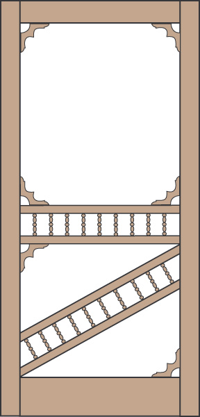 Model 449 Wood Screen Door
