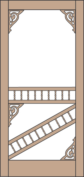 Model 450 Wood Screen Door