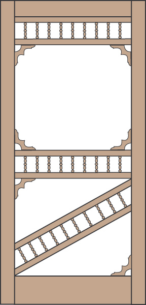 Model 453 Wood Screen Door