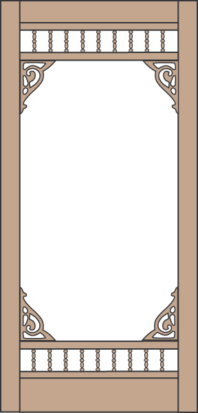 Model 455 Wood Screen Door