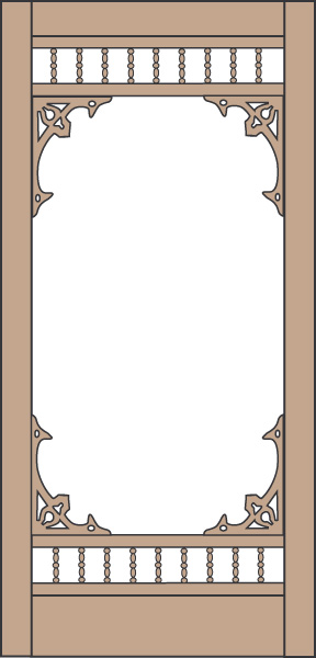 Model 458 Wood Screen Door