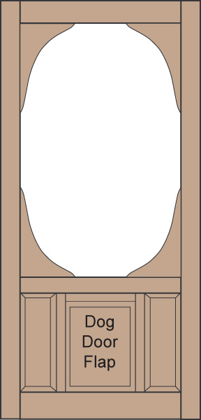 Model D804 Wood Screen Door