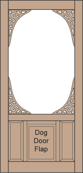 Model D808 Wood Screen Door