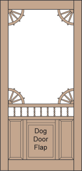 Model D815 Wood Screen Door