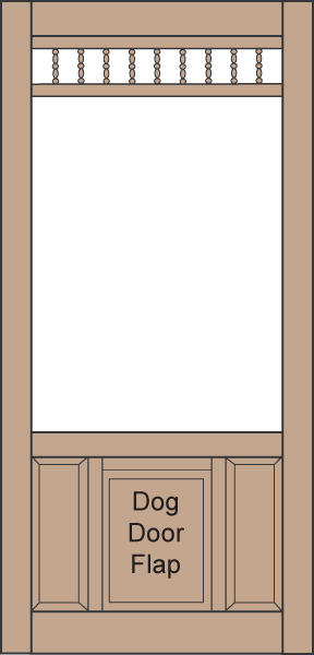 Model D821 Wood Screen Door