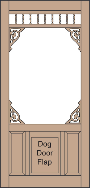Model D824 Wood Screen Door