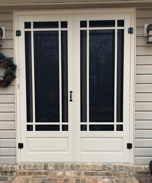 Craftsman Style Double Wood Screen Doors