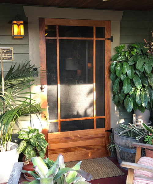 Mahogany Craftsman Wood Screen Door