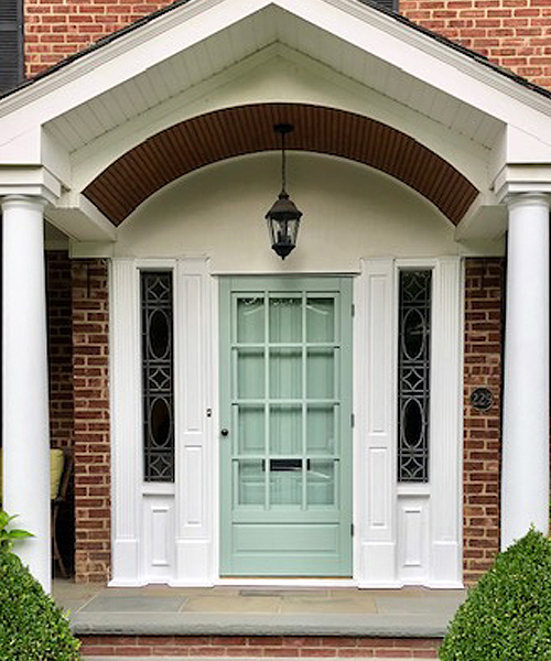 Colonial Style Wood Screen and Storm Door