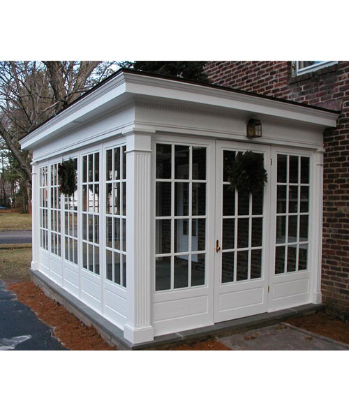 Three Season Mud Room with Wood Screen Storm Doors